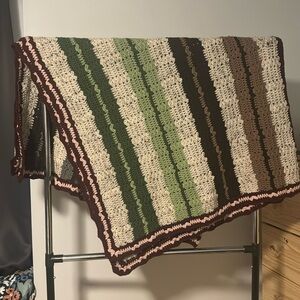 Handmade Blanket Afghan Hand Crocheted NEW Size 78in x 56in Multicolored Throw